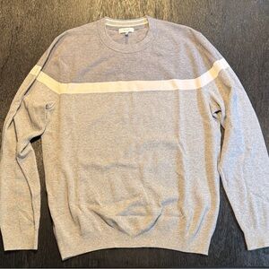 Reiss Crewneck Grey Striped Sweater - XL
